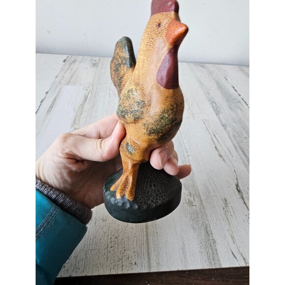 Vintage terracotta shabby chic rooster chicken folk art country decor porcelain? - Picture 5 of 7